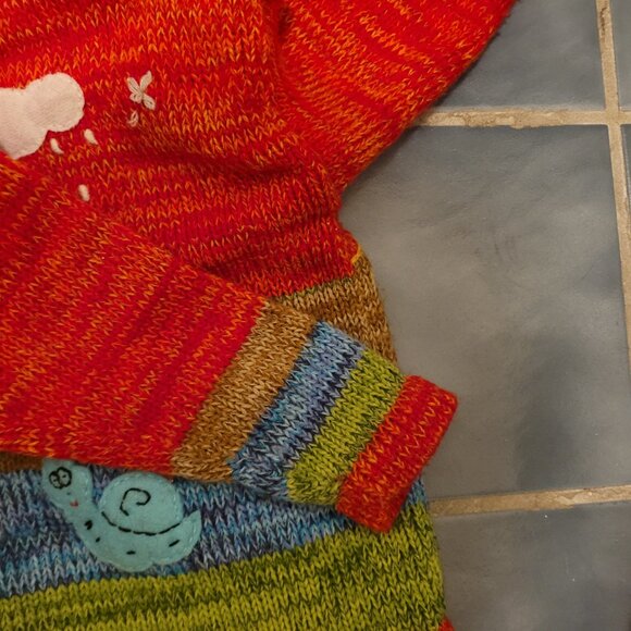 American South Side kids sweater, animal print. Zippered, hood. - Picture 5 of 13